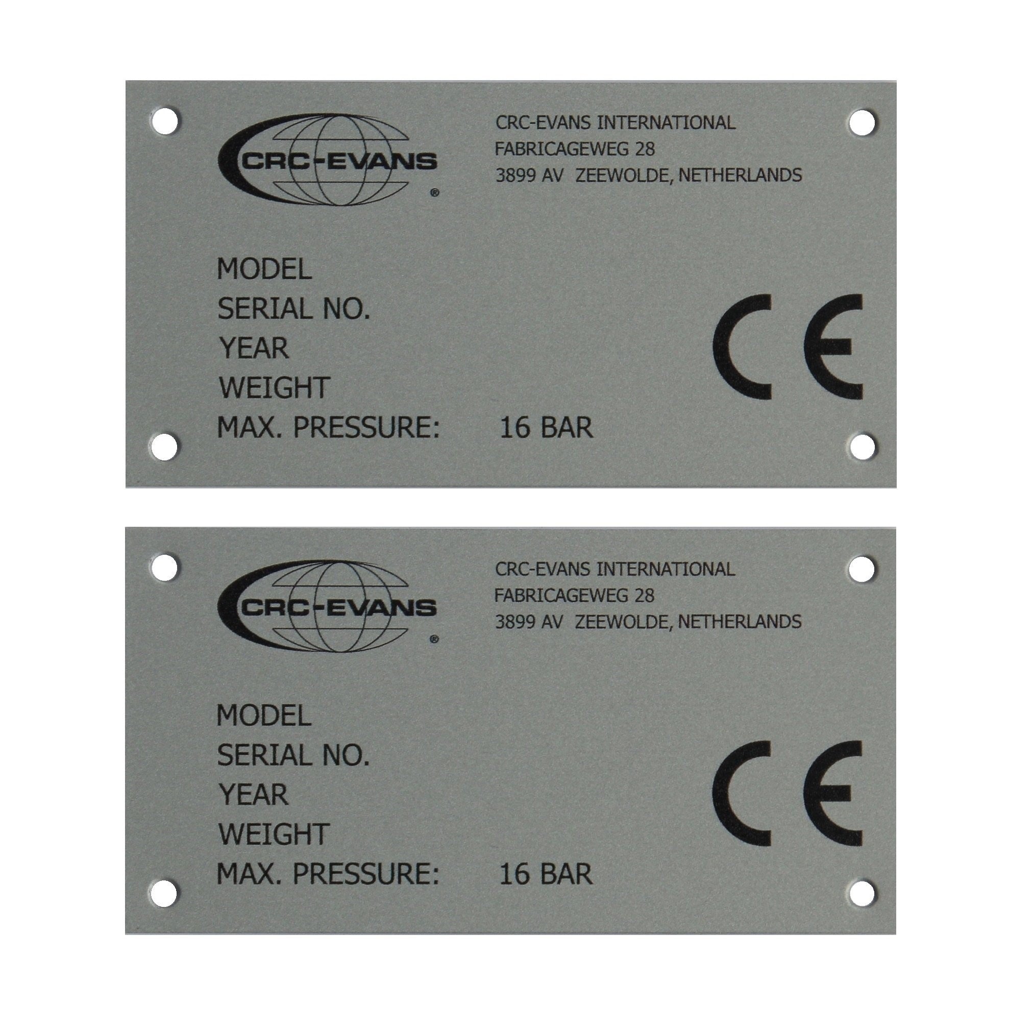 Industrial Name Plates - Rating Plates