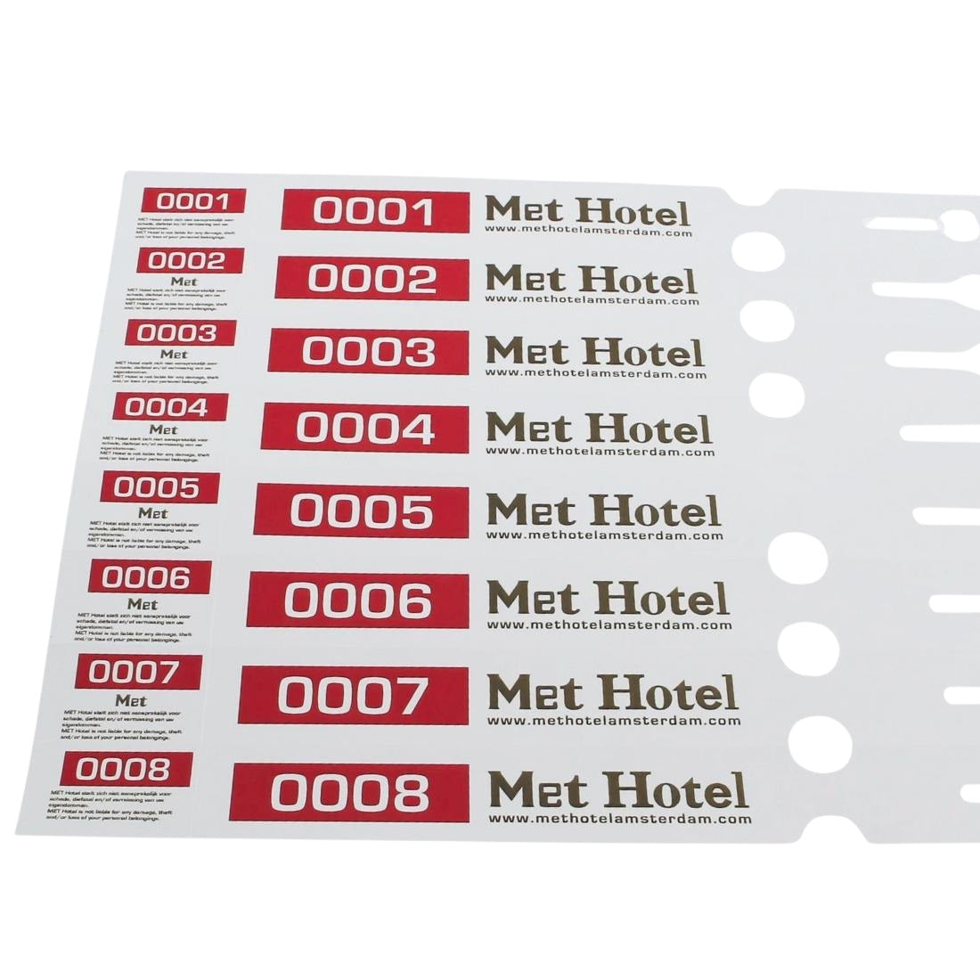 Custom Printed Numbered Self-Locking Labels With Tear-Off Stud - 250x25mm 200 Pack