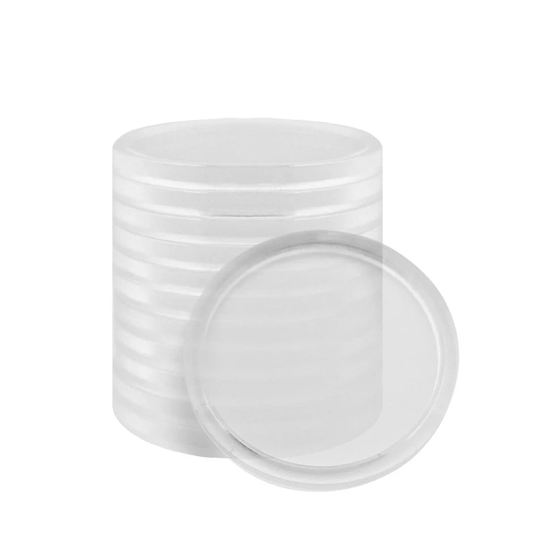 Round Transparent Plastic Tokens 25mm