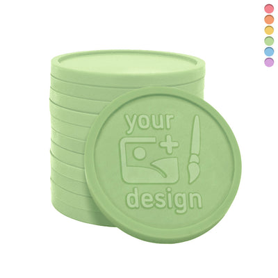 Custom Embossed Round Recycled Plastic Tokens 29mm