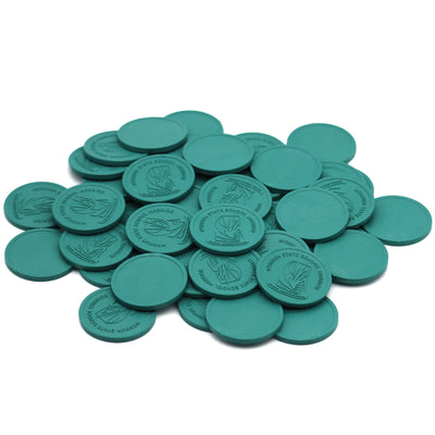 Custom Embossed Round Fish Net Tokens 29mm