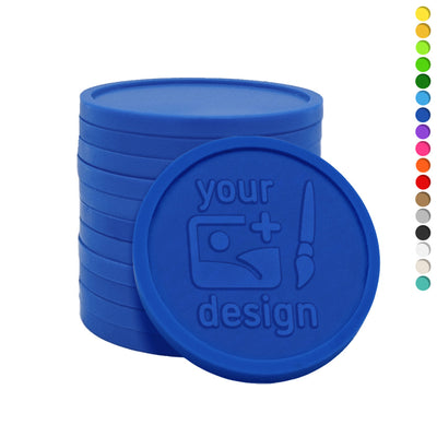 Custom Embossed Round Plastic Tokens 29mm