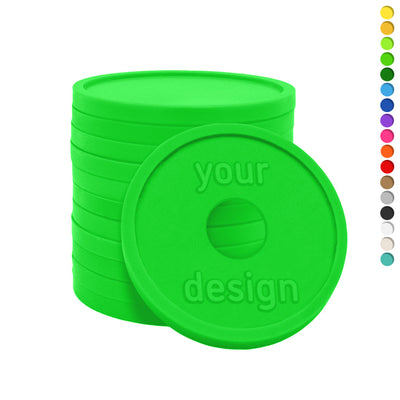 Custom Embossed Round Plastic Tokens 29mm With Round Hole