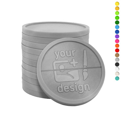 Custom Embossed Round Plastic Tokens 29mm With Score Line
