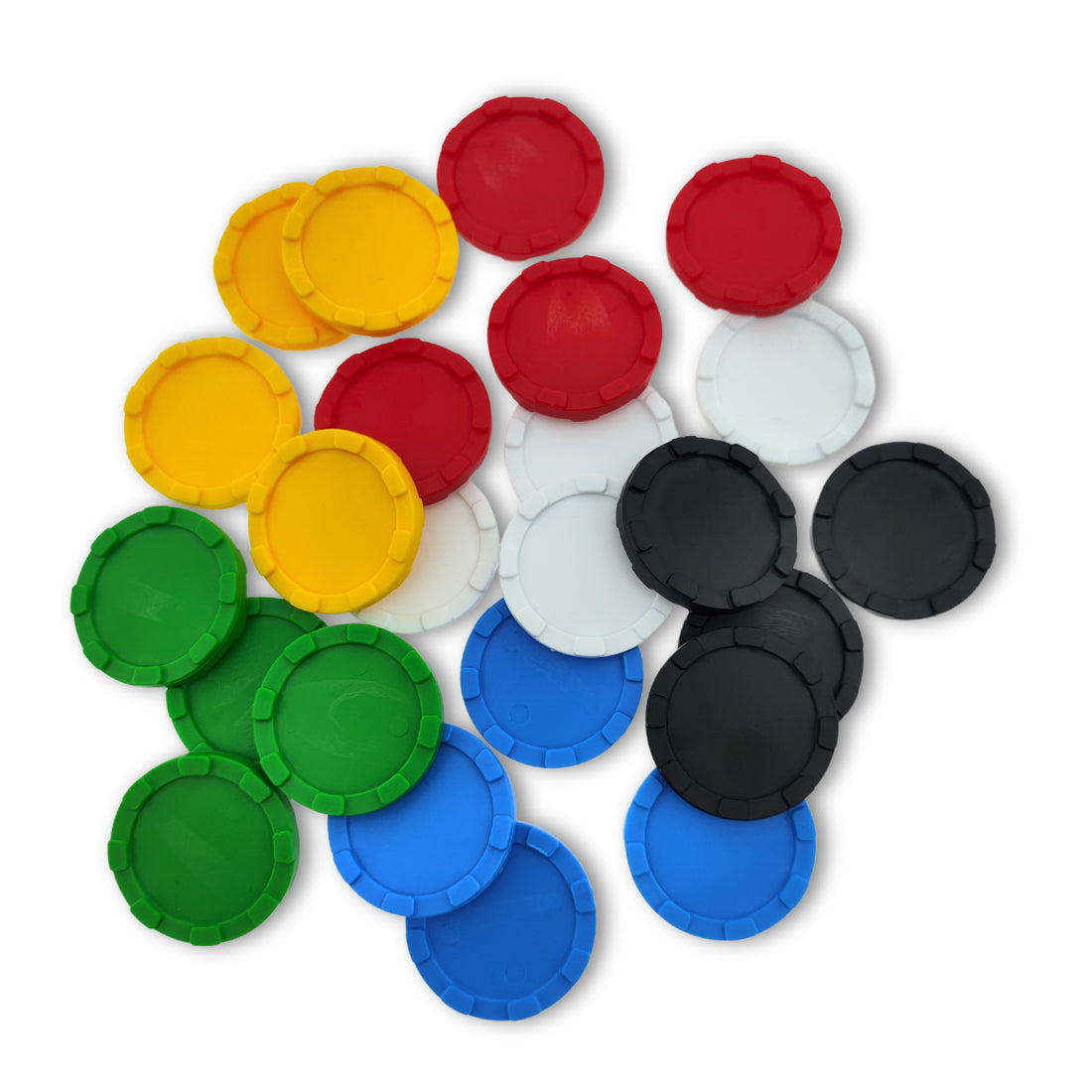 積み重ね可能な丸型プラスチックトークン 29mm