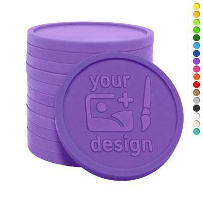 Custom Embossed Round Plastic Tokens 38mm