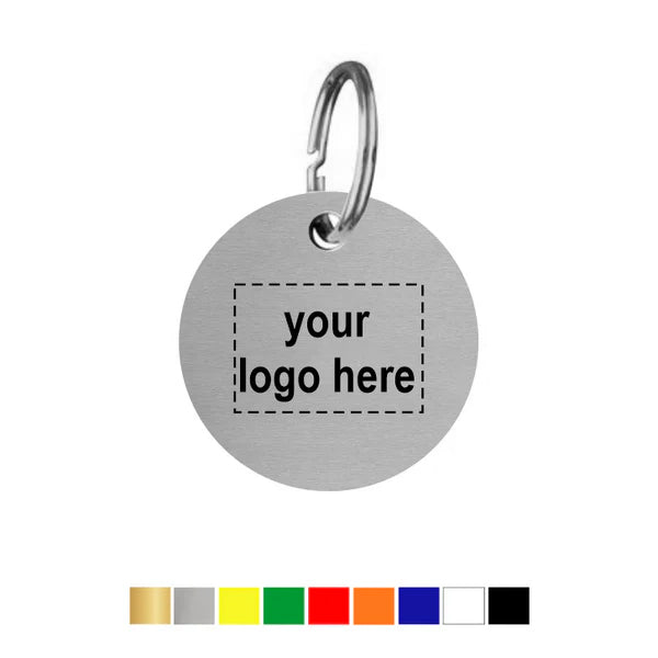 Round Acrylic Key Tags with Logo Engraving