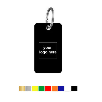 Rounded Rectangle Acrylic Key Tags with Logo Engraving