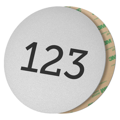 Large Aluminium Number Tags 75mm With Self Adhesive Tape