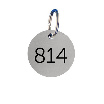 Round Aluminium Key Tags With Number Engraving