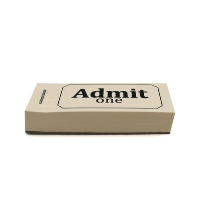 Entry Ticket Book 'Admit One' Beige