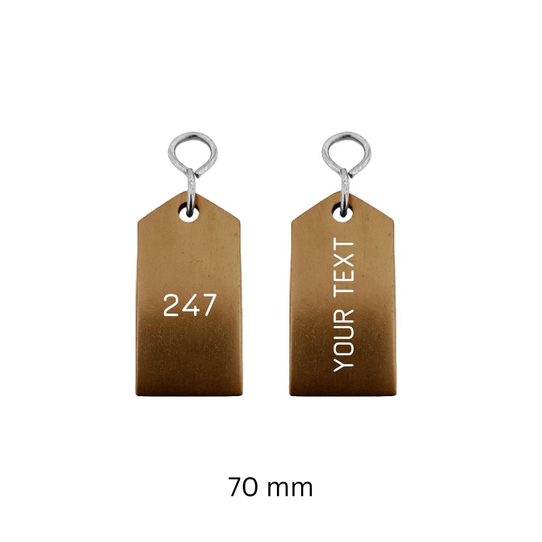 Rectangle Aluminium Hotel Key Tags | Bercy | With Engraving