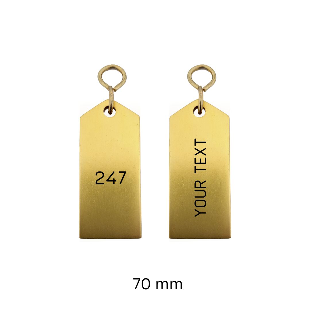 Rectangle Aluminium Hotel Key Tags | Bercy | With Engraving