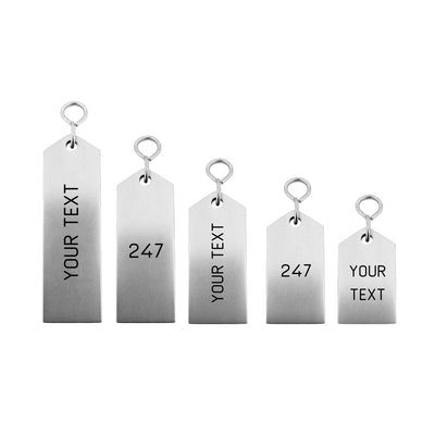 Rectangle Aluminium Hotel Key Tags | Bercy | With Engraving