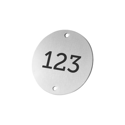 Aluminium Number Plate With Two Holes Top and Bottom 50mm
