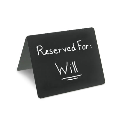Blank Chalkboard Table Sign Black 125x100mm - Plastic