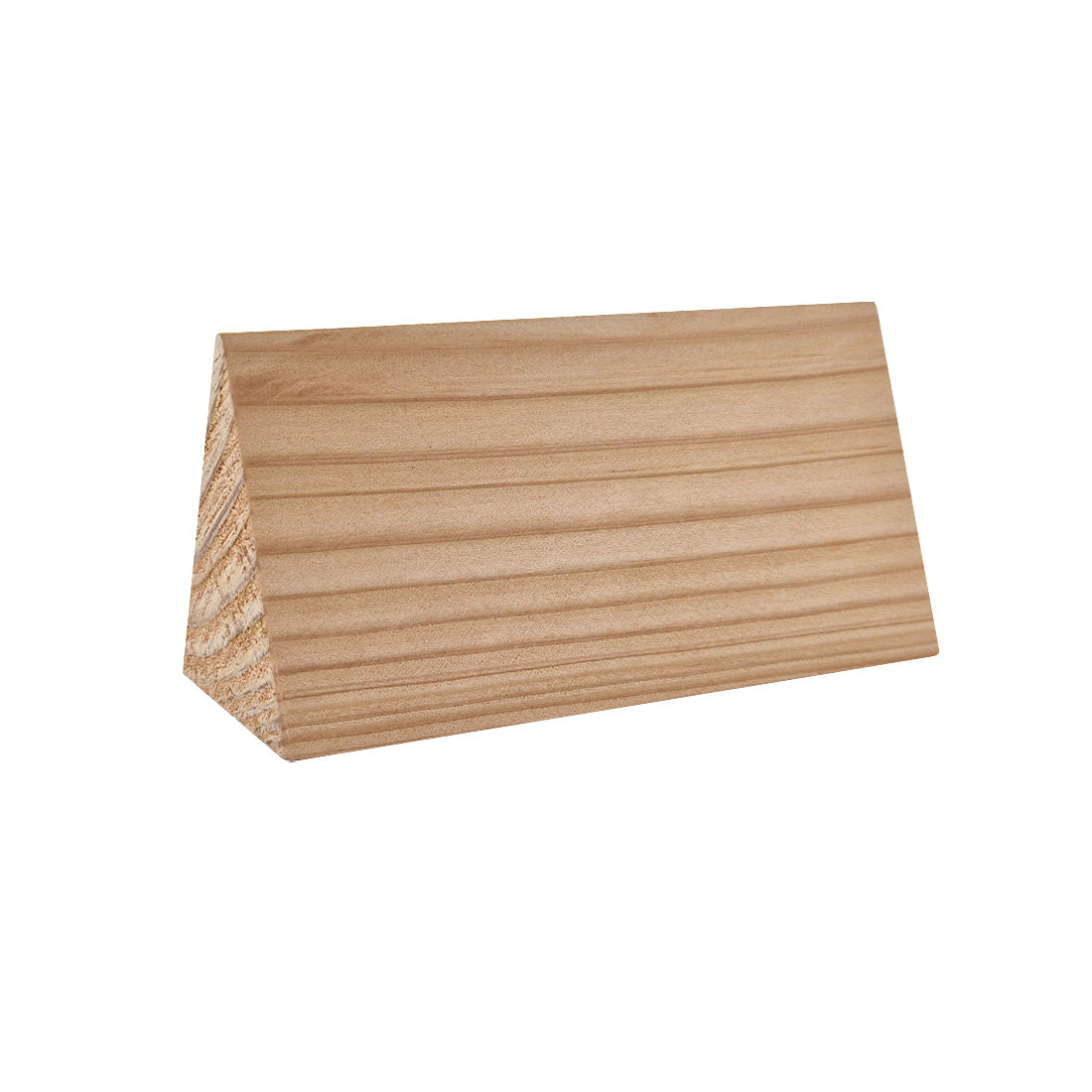 Wood Triangle Block Table Sign Front View Douglas Wood