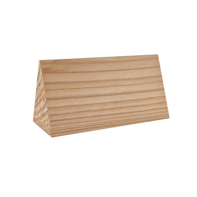 Wood Triangle Block Table Sign Front View Douglas Wood