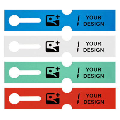 Custom Printed Loop Lock Labels 260x50mm - 8 Colours 100 Pack