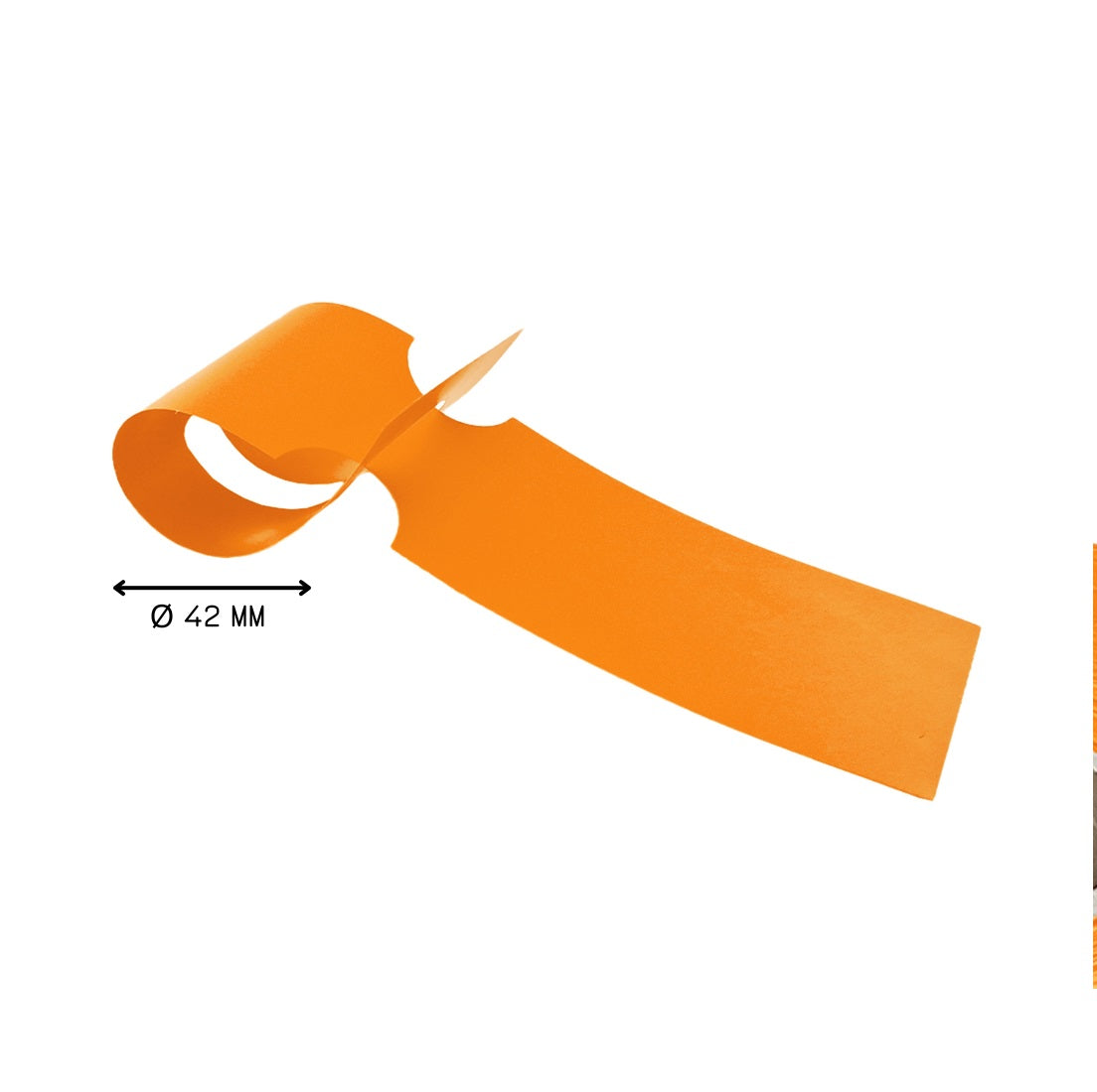 Self-Tie Loop Labels 260x50mm Orange
