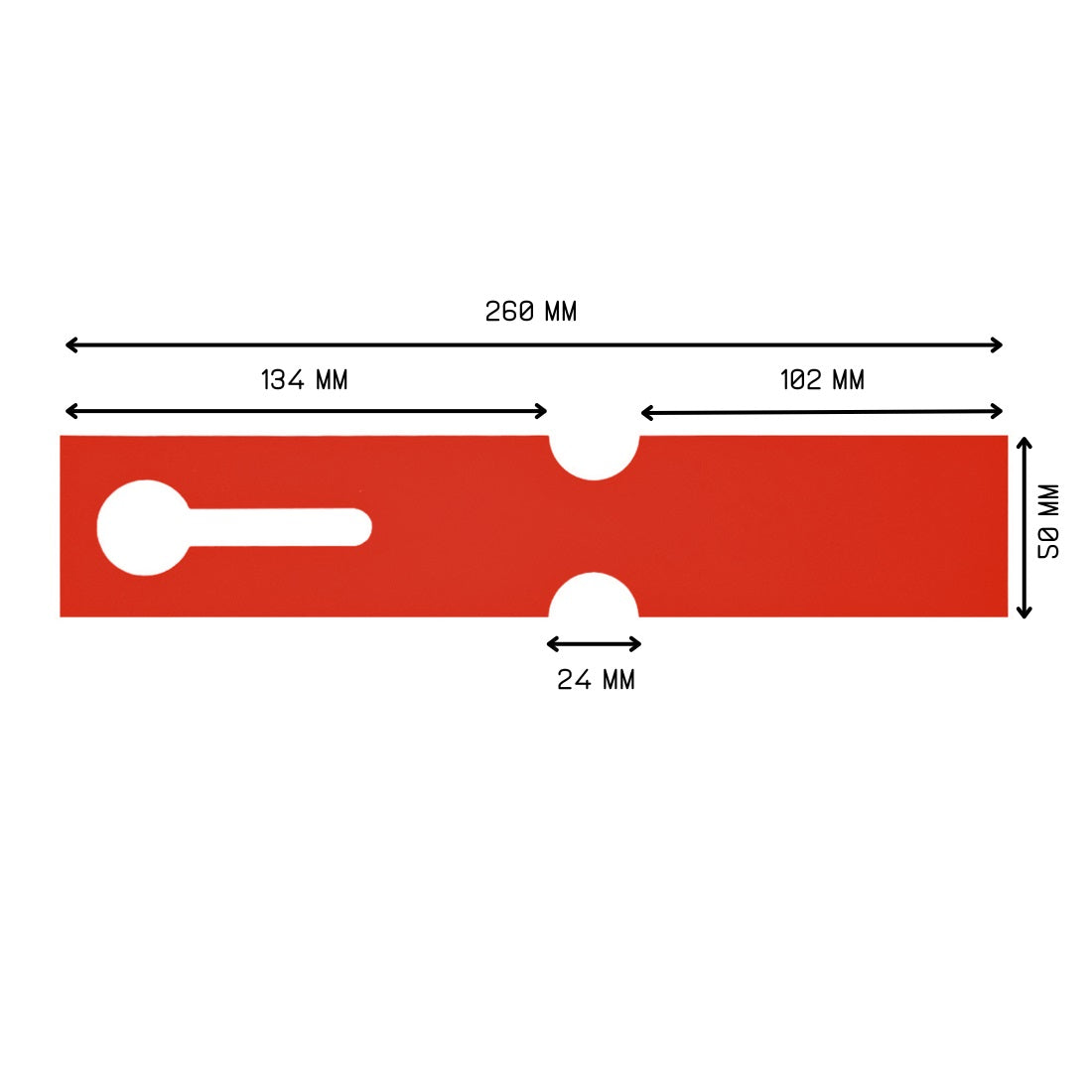 Loop Lock Labels 260x50mm Red