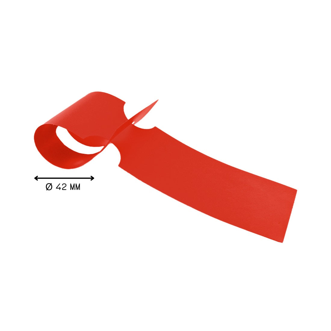 Wrap Around Tags Red HDPE