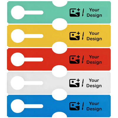 Custom Printed Loop Lock Labels 273x59mm - 6 Colours 100 Pack