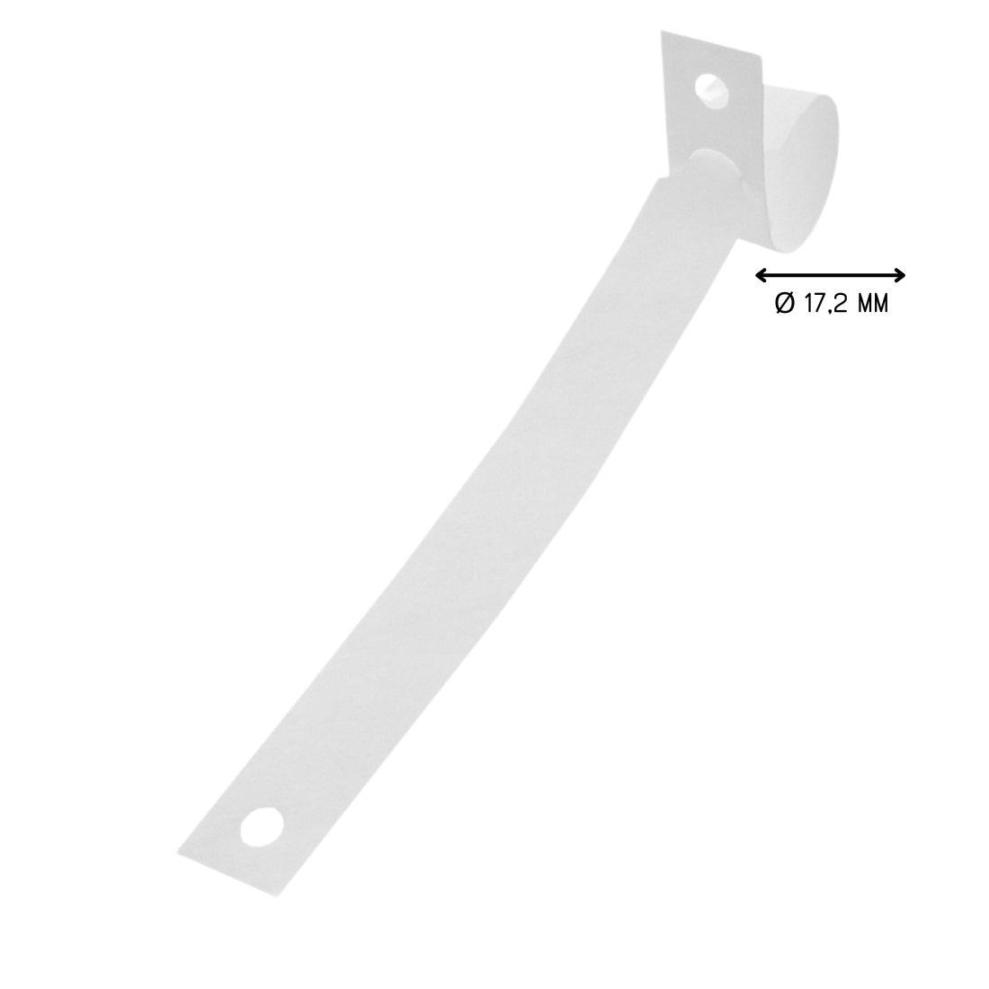 White Tyvek Loop Lock Label Loop Size 17.2mm