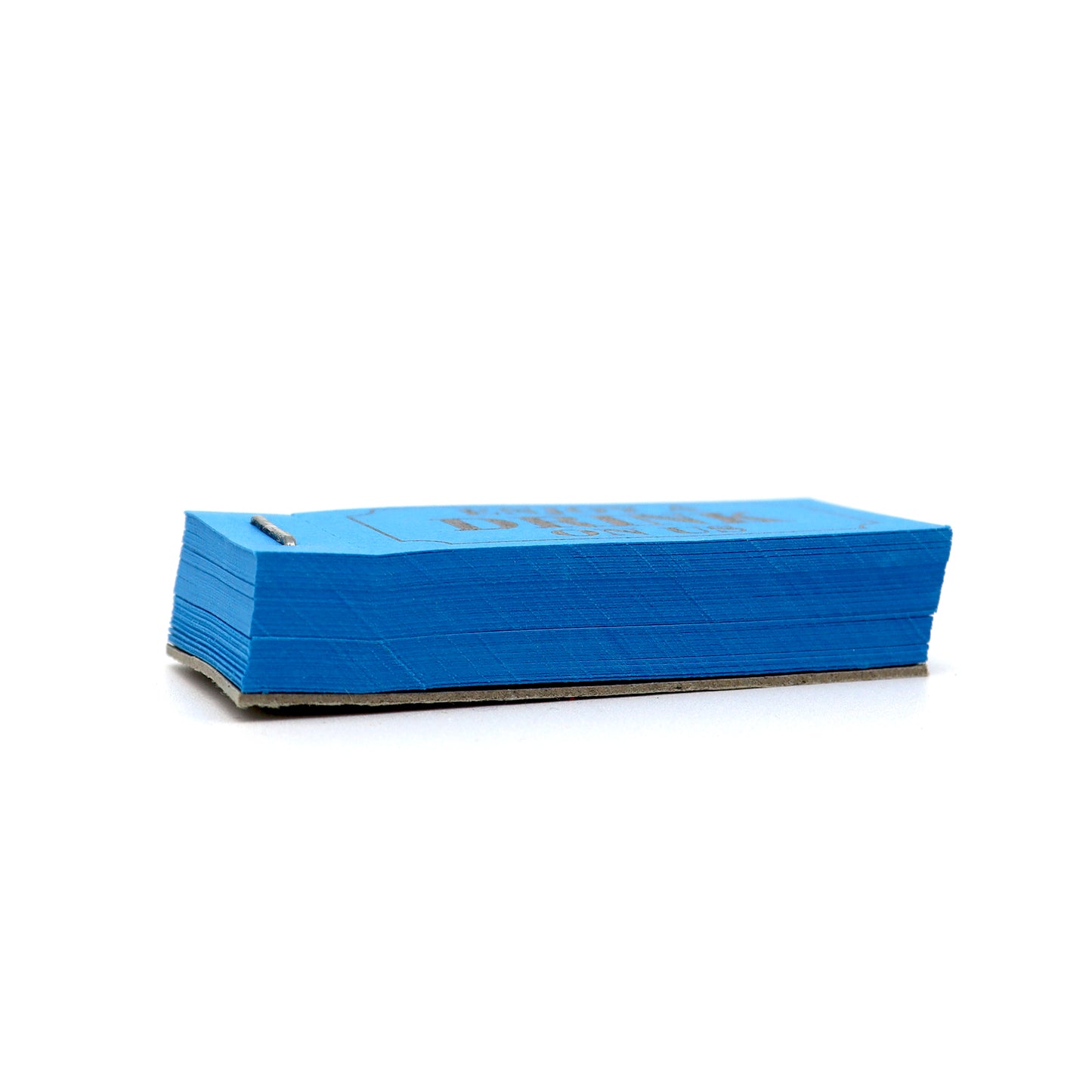 Small Drinks Tickets Book Blue ' Enjoy A Drink On Us' Side View Closed