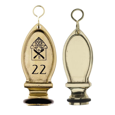 Antique-Look Brass Hotel Key Tag With an Custom Engraving and Rubber Ring