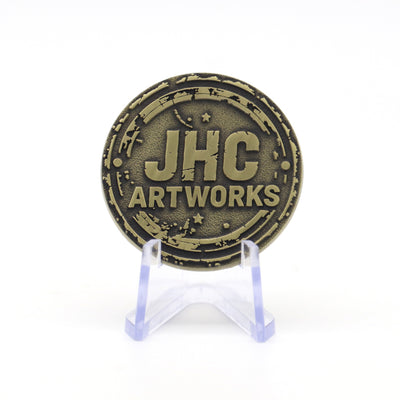 Round Embossed Cast Bronze Metal Logo Tags
