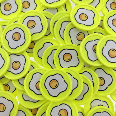 Plastic Token With An Egg Print
