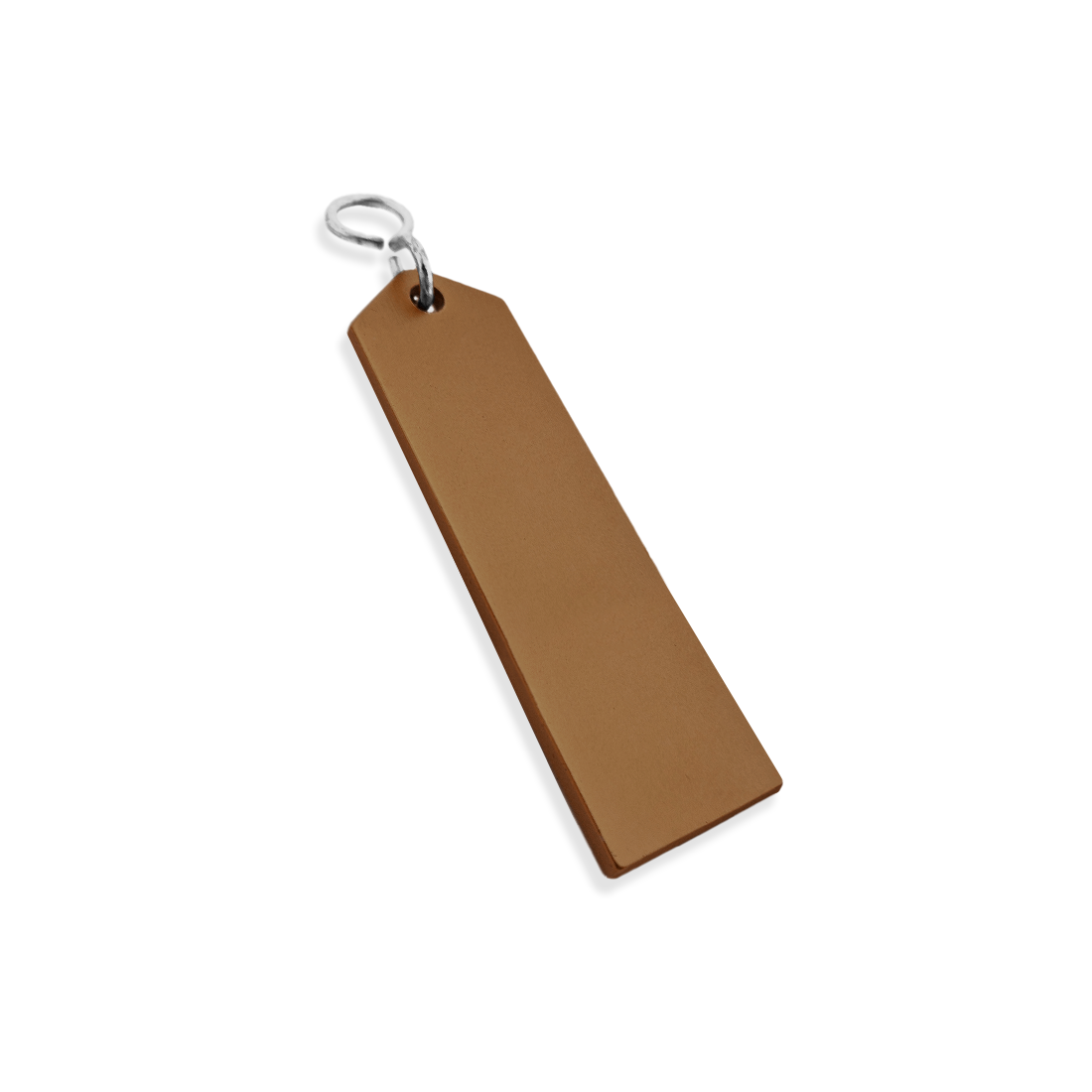 Bronze Aluminium Rectangle Key Tag 100mm Side View