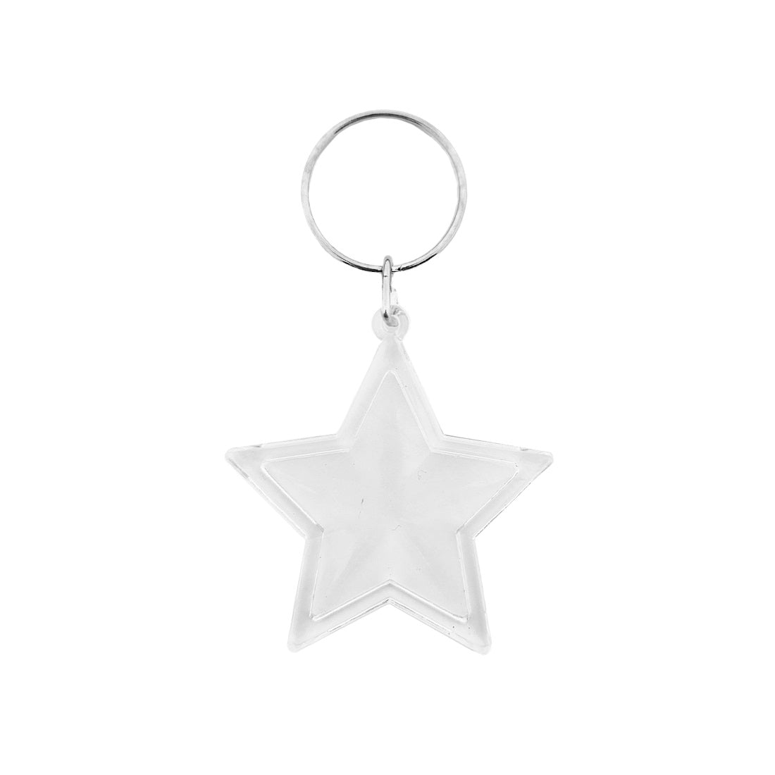 Clear Acrylic Photo Frame Key Tags Star