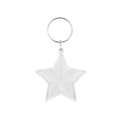 Clear Acrylic Photo Frame Key Tags Star