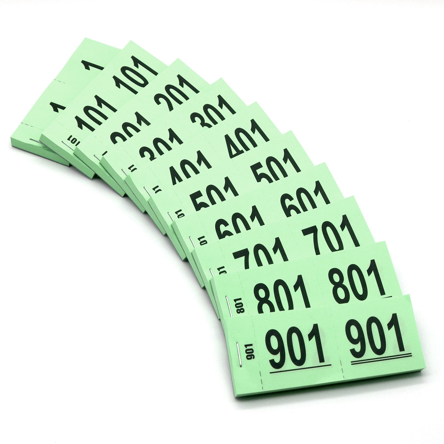 Raffle Check Tickets Cloakroom Tickets 1-1000 Green
