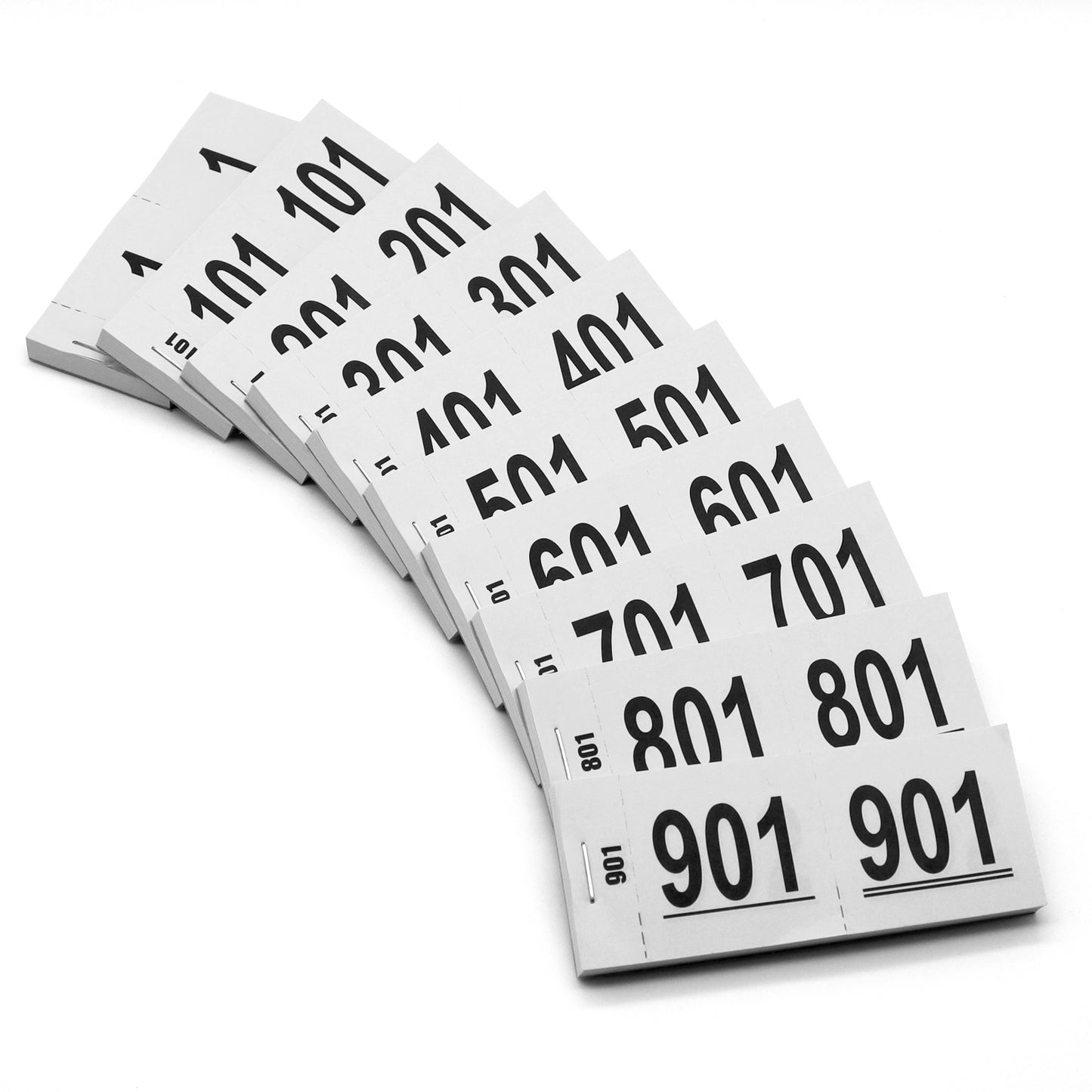 Raffle Check Tickets Cloakroom Tickets 1-1000 White