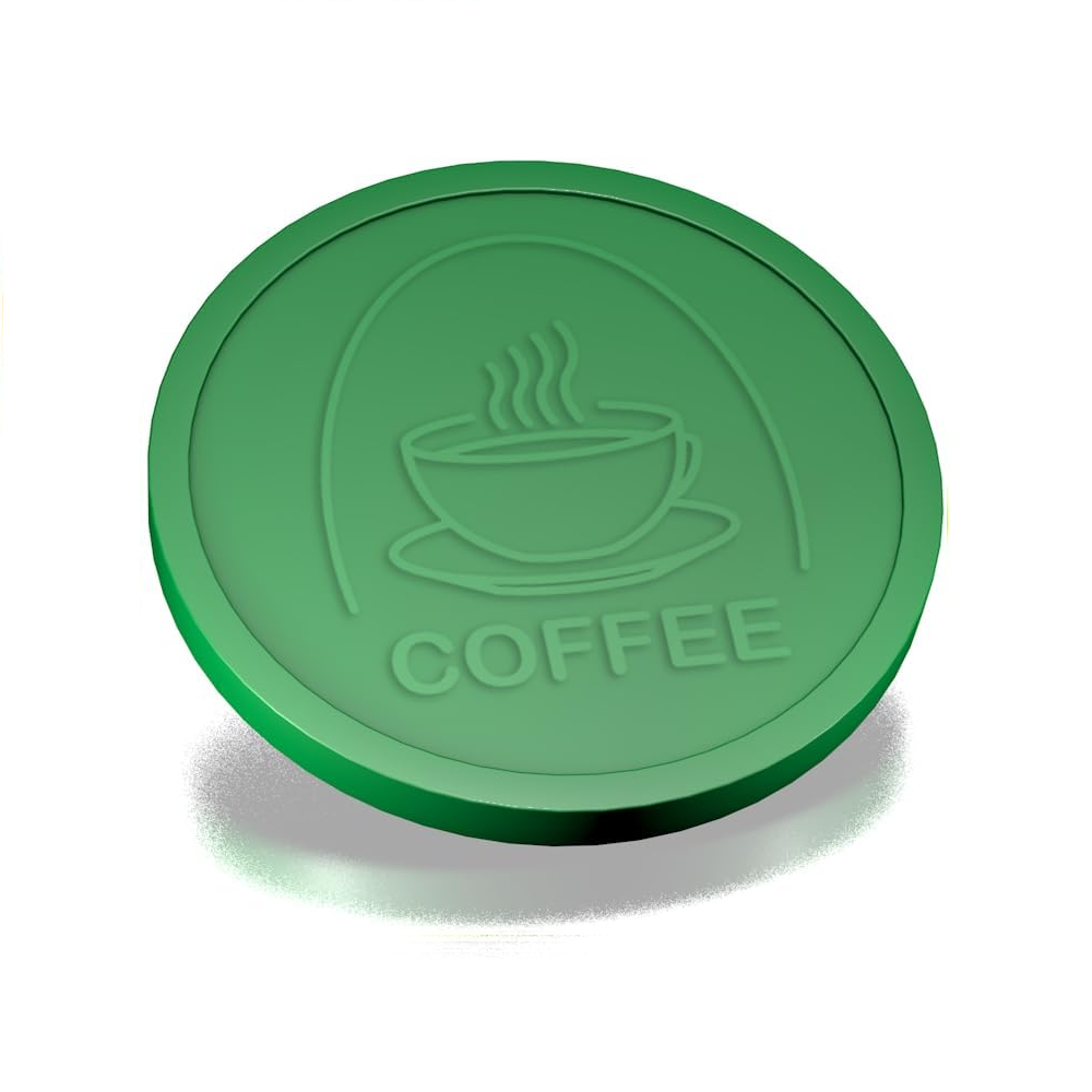 プラスチックドリンクトークンコーヒーカップ 29mm