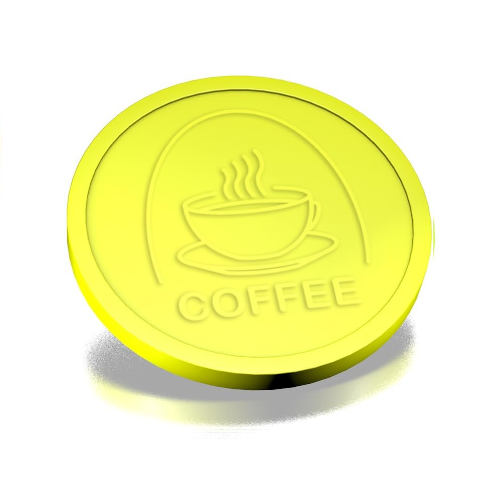 プラスチックドリンクトークンコーヒーカップ 29mm
