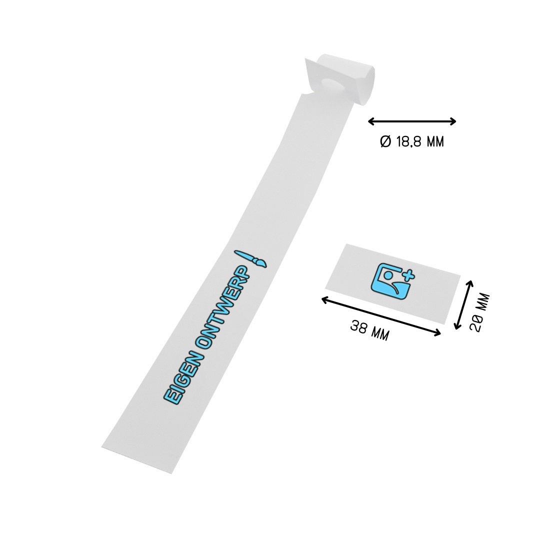 Custom Printed Self-Locking Labels On Sheets With Tear-Off Stud - 250x20mm 200 Pack