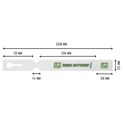 Custom Printed Self-Locking Labels On Sheets With Tear-Off Stud - 250x25mm 200 Pack
