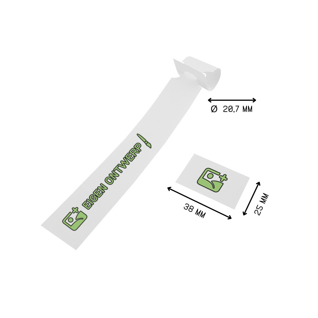 Custom Printed Self-Locking Labels On Sheets With Tear-Off Stud - 250x25mm 200 Pack