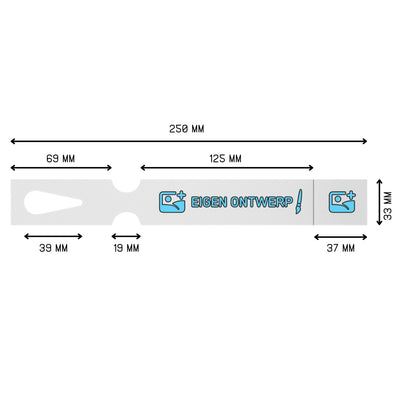 Custom Printed Self-Locking Labels On Sheets With Tear-Off Stud - 250x33mm 198 Pack