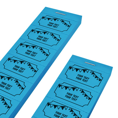 Custom Printed Tickets On Strips With Party Theme and Custom Text - 1000 Tickets