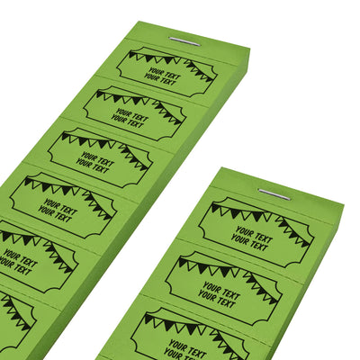 Custom Printed Tickets On Strips With Party Theme and Custom Text - 1000 Tickets