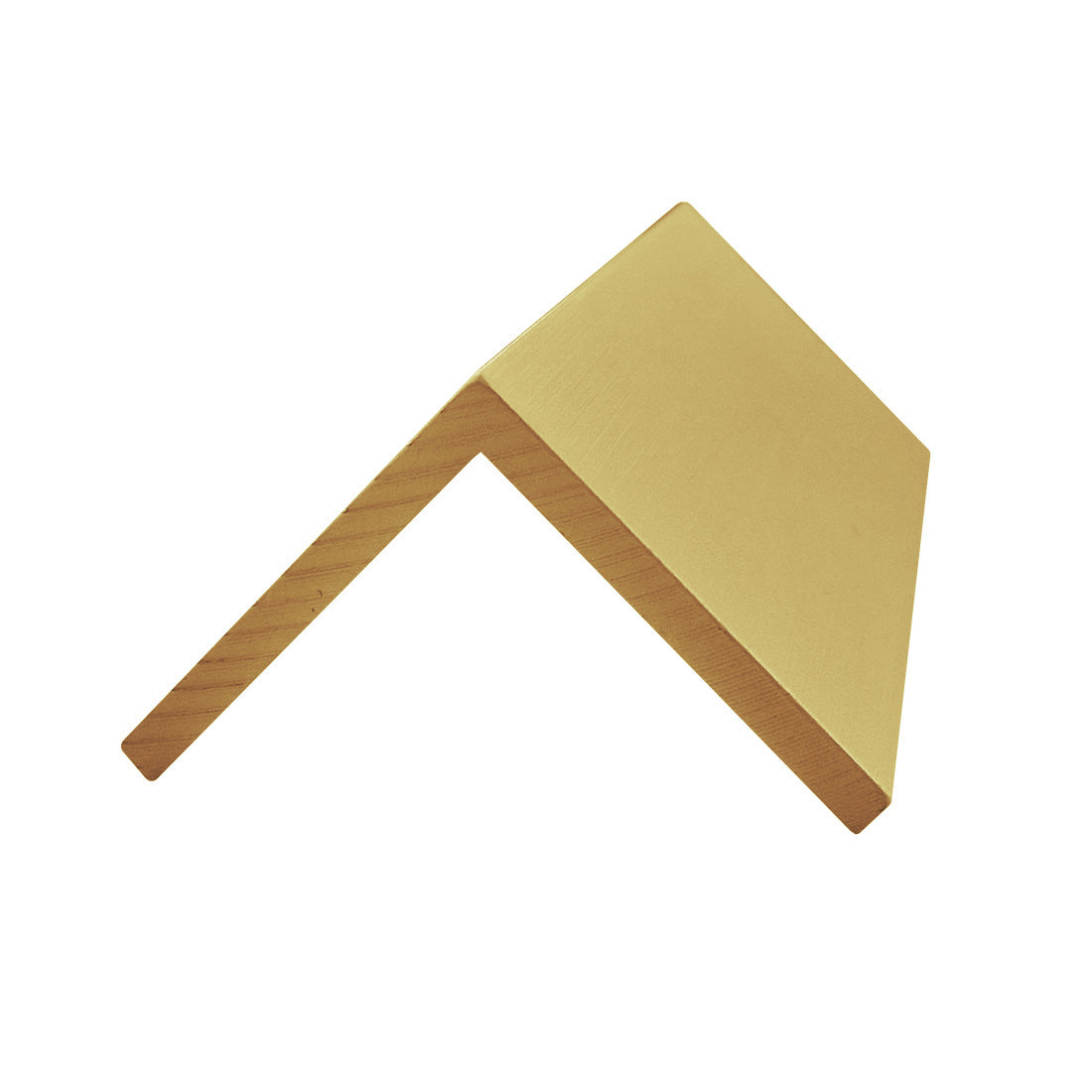 Side View Gold Metal Table Sign With Custom Engraving In Black Colour 120x50mm Roof-shape or A-frame Design