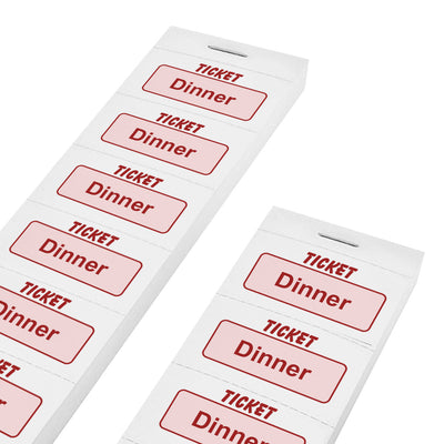 Dinner Redemption Ticket Strip Paper Food Voucher Strips