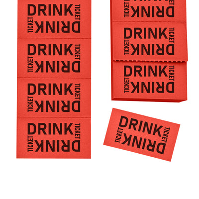 Bar Tickets On Strips Perforated Tickets Easy To Tear Off Red