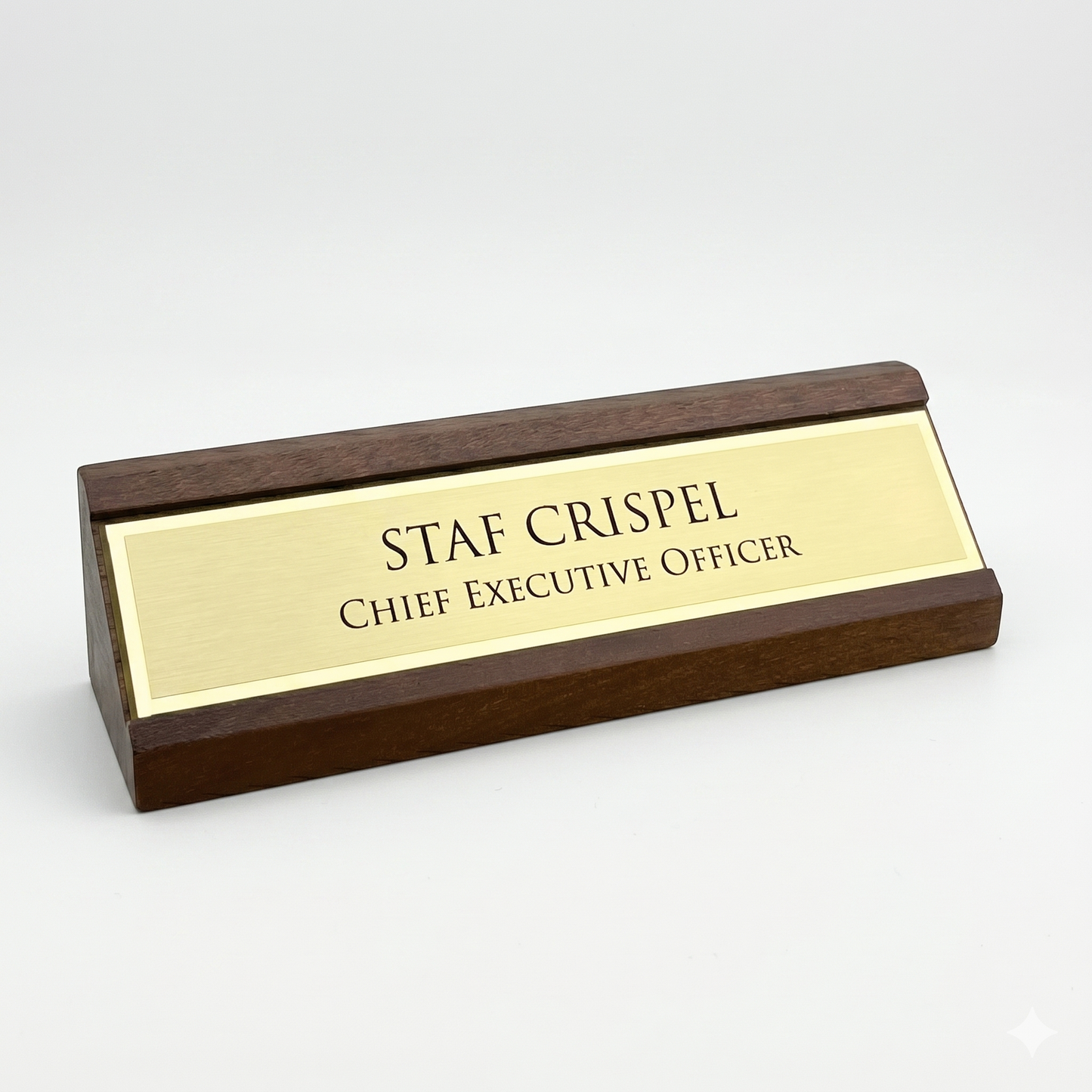 Professional Desktop Name Holders featuring Custom Engraved Name and Title