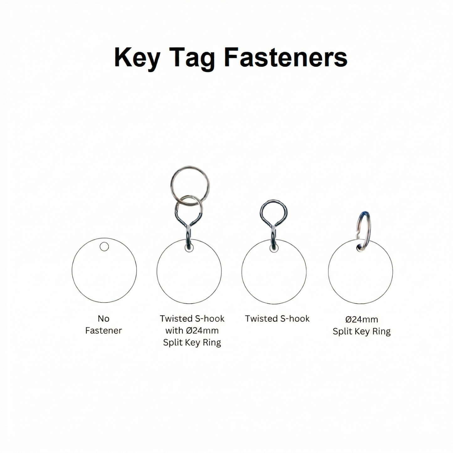 Round Acrylic Key Tags Blank